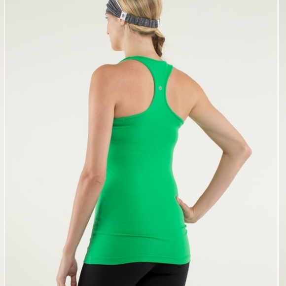Lululemon Cool Racerback Tank Top. Hip Length. Green Bean. Size 6. - Picture 2 of 8
